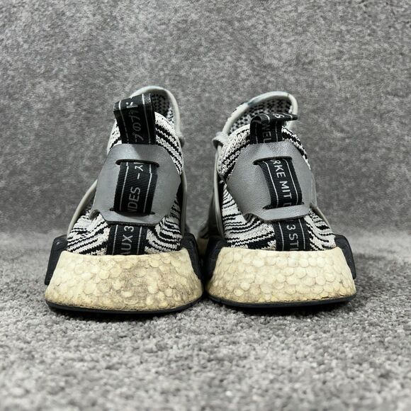 Adidas NMD XR1 Men’s Size 8.5 Primeknit Oreo Glitch Athletic Running Shoes Used - Picture 6 of 11